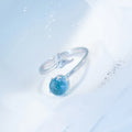 Korean Version Creative Personality Mermaid Foam Ring Adjustable 925 Sterling Silver Fishtail Ring  for Women