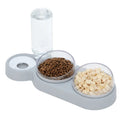Popular Pet Double Bowl Automatic Drinking Water Anti-overturning Pet Bowl Cute Cat Rice Bowl