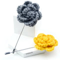 Handmade Fabric Yarn Camellia Flower Brooches Men Brooch Pins Suits Decoration Lapel Pins for Men Brooch for Suits Accessories