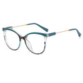 Newest 2023 Anti Blue Light Glasses Oval Metal Temple Optical Eyeglasses Wholesale