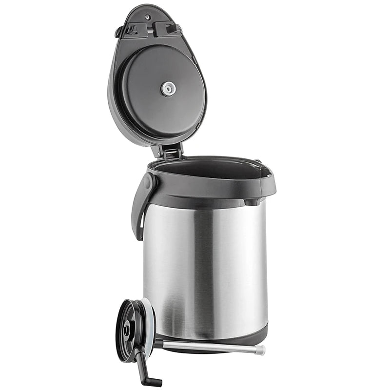 Insulated Thermal Cup Lined Airpot Coffee Thermos Pot Modern HANDGRIP Lever Stainless Steel 2.5L-5L Sliver Eco-Friendly 6-12