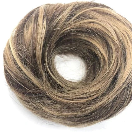 Popular 4/27# Schrunchie Hair Bun Bangs Scrunchies Hairpieces 100% Human Hair Styling Design for Woman Wholesale Price