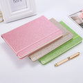 Creativity Strap A5 Student Retro Notebook with Sequins PU Leather and Paper Hardcover for Office or Gift Use
