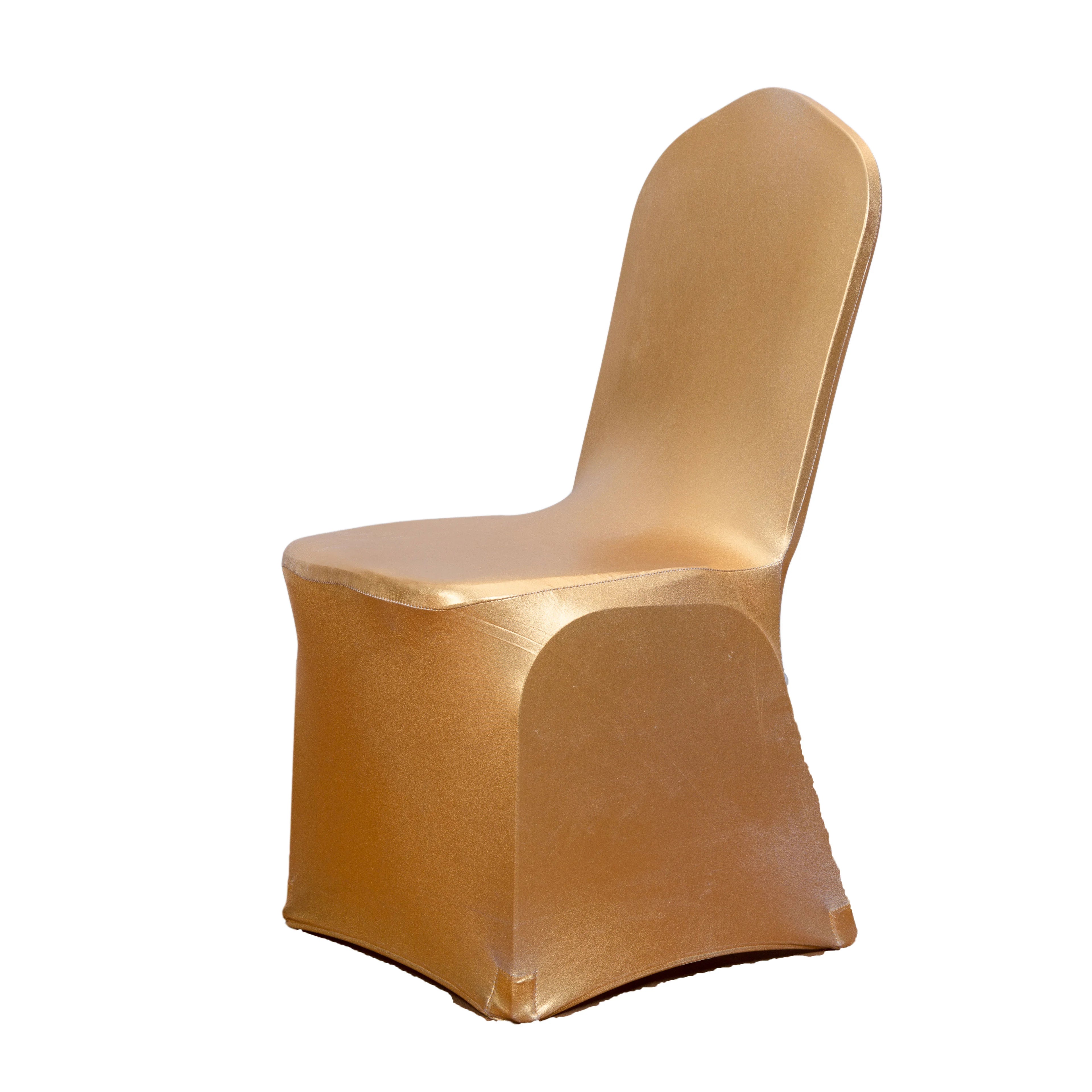 Metallic Gold Stretch Chair Cover for Wedding Banquet Party Events