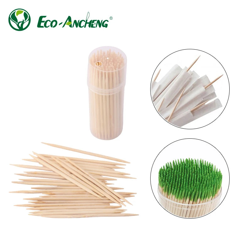 Disposable Wooden Toothpicks Natural Birch Eco Friendly for Restaurant and Catering Use
