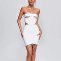 Custom Backless Openwork Chain Sexy Beaded Bodycon Summer Dresses for Ladies 2024 for Party Club