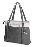 Women's Lightweight 15.6 Inch Laptop Tote Bag Portable Canvas Handbag Purse for Work Splice Design