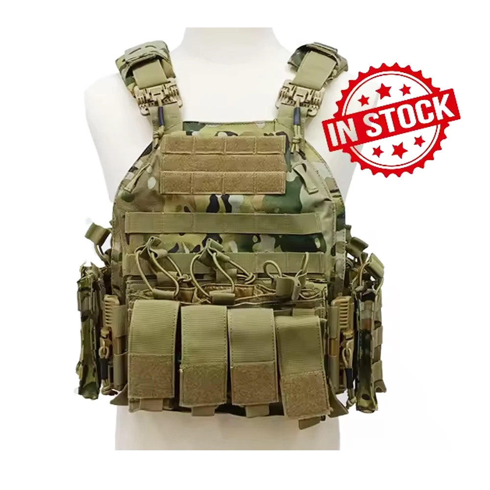 Sturdyarmor Chaleco Tactico Molle System Chaleco Tactico Camo Oxford Gear Equipment Quick Release Plate Carrier Tactical Vest MegaBDM