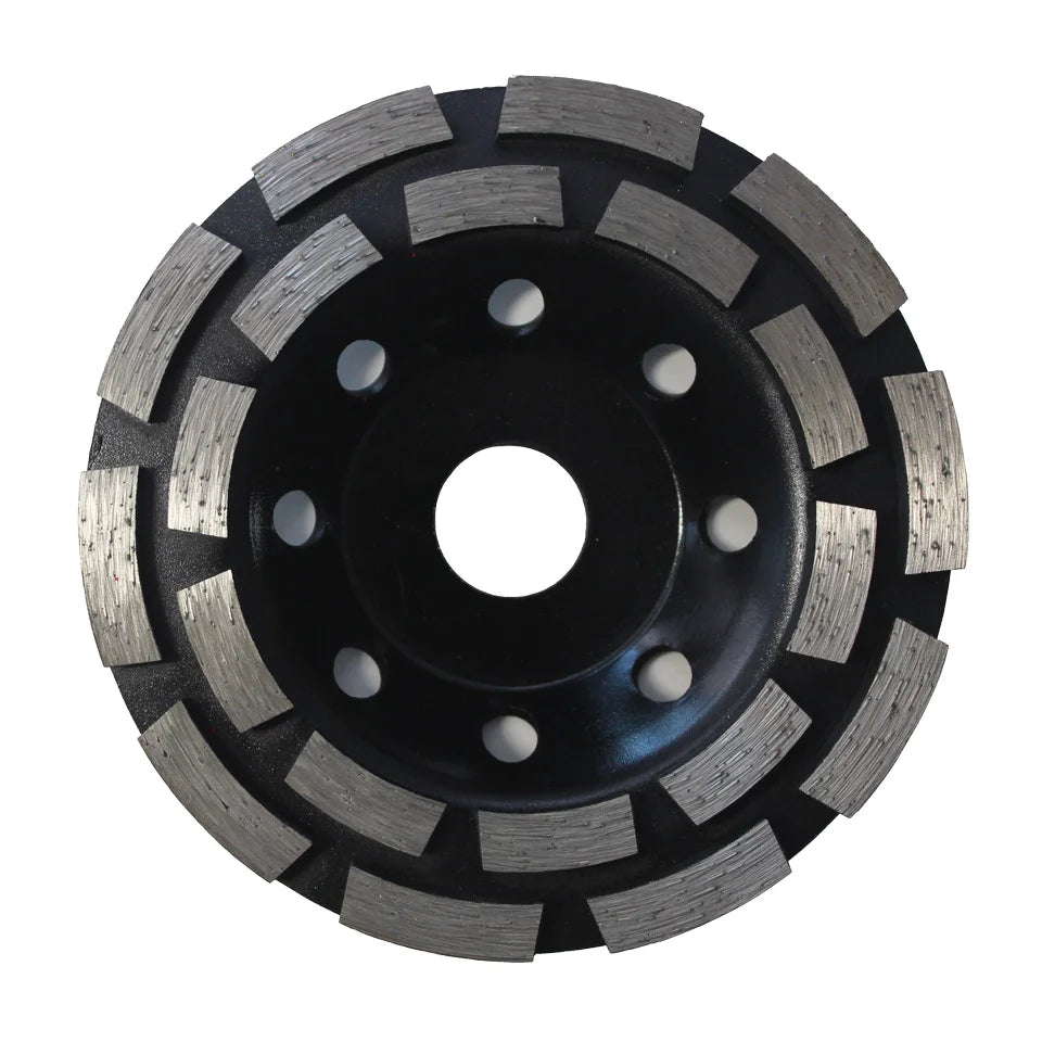 5" Double Row Diamond Abrasive Disc OEM High Efficiency Polishing 40#~600# Grit 3-Year Warranty Black Concrete Surfaces Floors