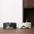 Glaze Painting Color Ashtray Handmade Coarse Pottery Creative Home Office Living Room Home Round Ceramic Ashtray Ornaments