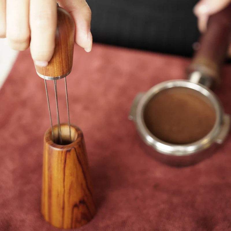 Espresso Coffee Stirrer Coffee Stirring Tool for Espresso Distribution Rosewood Needle Distributor