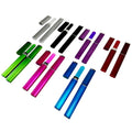 Custom Logo Double Glass Straight Nail File Reusable Colorful 180 Grit Nail Care Tool with PVC Bag