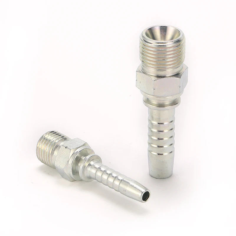 BSP Swivel Hydraulic Hose Fittings Male Thread Fitting Carbon Steel High Pressure Smooth Surface