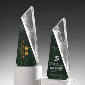 Personalized Printing Optical Crystal Glass Marble Trophy MH-NJ0359