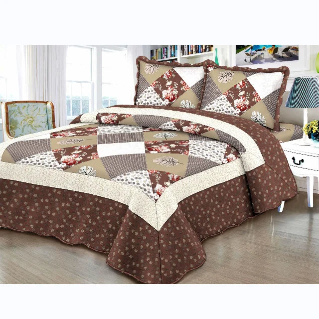 Microfiber Floral King Size Quilt Cool Bedspread for Home Use