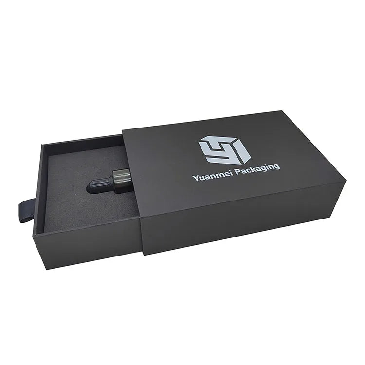 Luxury Fashion Perfume Bottle Box Custom Cardboard Packaging with Slide Out Drawer Embossed and Matt Laminated Gift Box