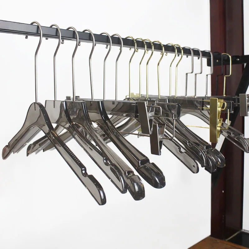 Acrylic Coat Hanger Factory Non-Slip Clear Crystal Hanger Acrylic Acrylic Hangers for Clothes Dresses Shirts Suit Jacket