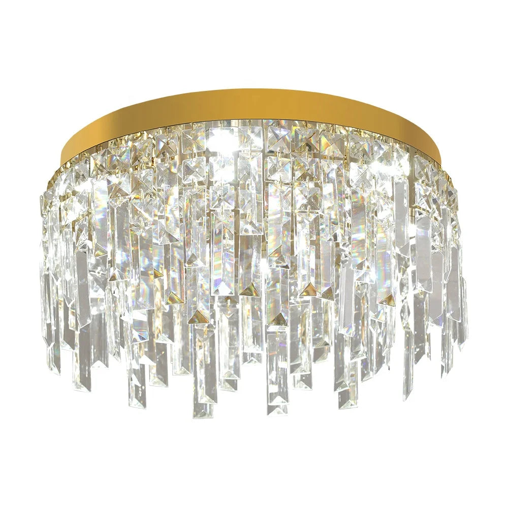 European Modern Crystal LED SMD Bulb 30W Ceiling Light Crystal Chandelier for Living Room