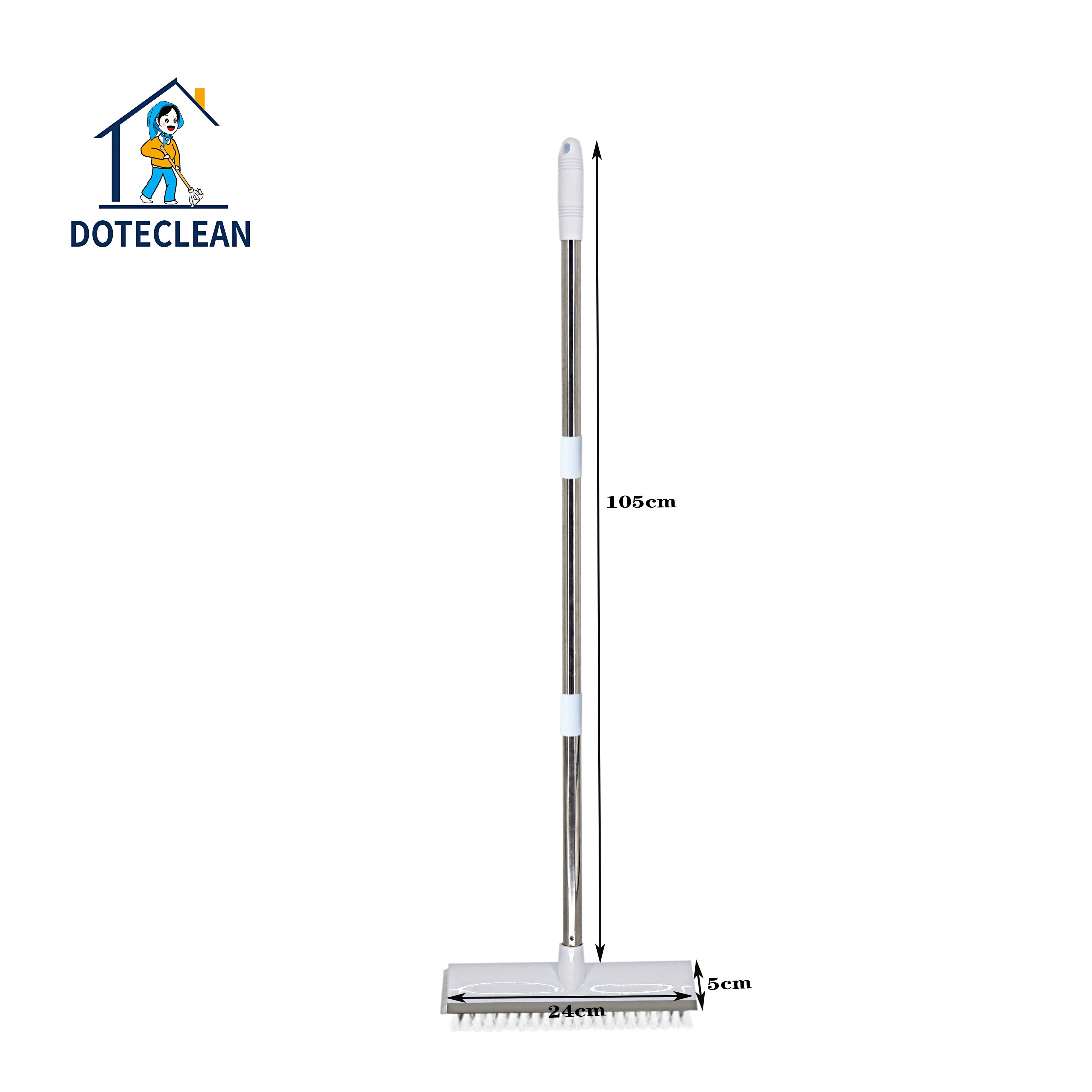 Three-in-One Long Handle Floor Brush for Bathroom Gap Cleaning Window Cleaning Blind Spot Remover Stainless Steel Wire Hand