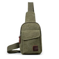Men's Canvas Chest Bag Casual Travel Single Shoulder Bag Large Capacity Crossbody Waist Bag Outdoor Sling Backpack
