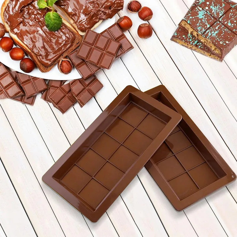 Reusable DIY  Dubai Chocolate Bar Mold Silicone Chocolate Bar Molds