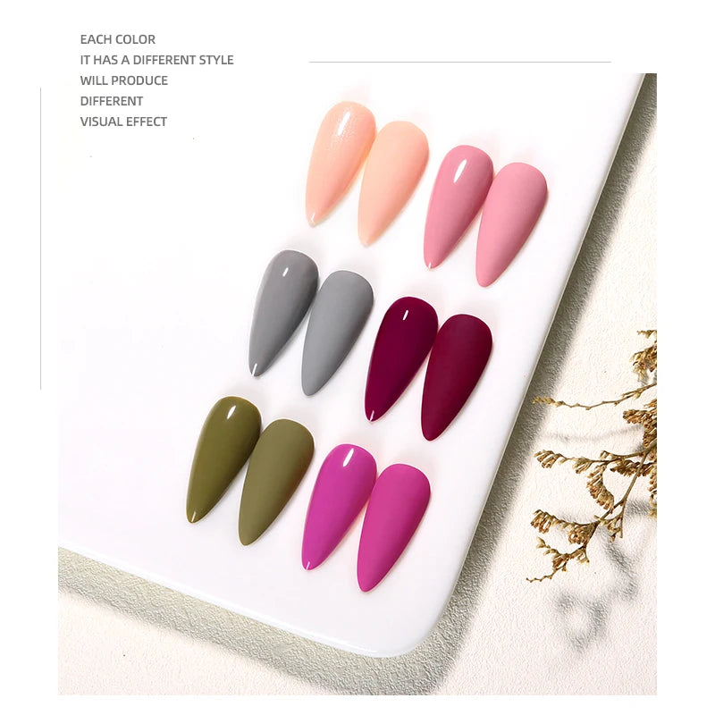 JTING Private Label Gel Polish 6 Colors Set Nail Products Salon Uv Gel Nail Polish OEM LOGO Bottle Item Free Design