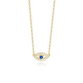 Trendy Sapphire Evil Eye Necklace 925 Silver Jewelry 18k Gold Plated Evil Eye Jewelry
