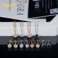 Pass Diamond Tester 925 Sterling Silver Iced Out Moissanite 5mm Necklace 1carat Stud Earrings Fahion Jewelry Sets