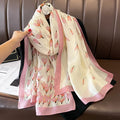 Wholesale Hot Sale Long Large Shawls for Women Stylish Luxury Ladies Brand Designer Printed Polyester Silk Scarves
