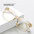 MORESE 2124 Men Spectacles Frame Glasses Women Black Rubber Glasses Frames Light Titanium Frame Glasses