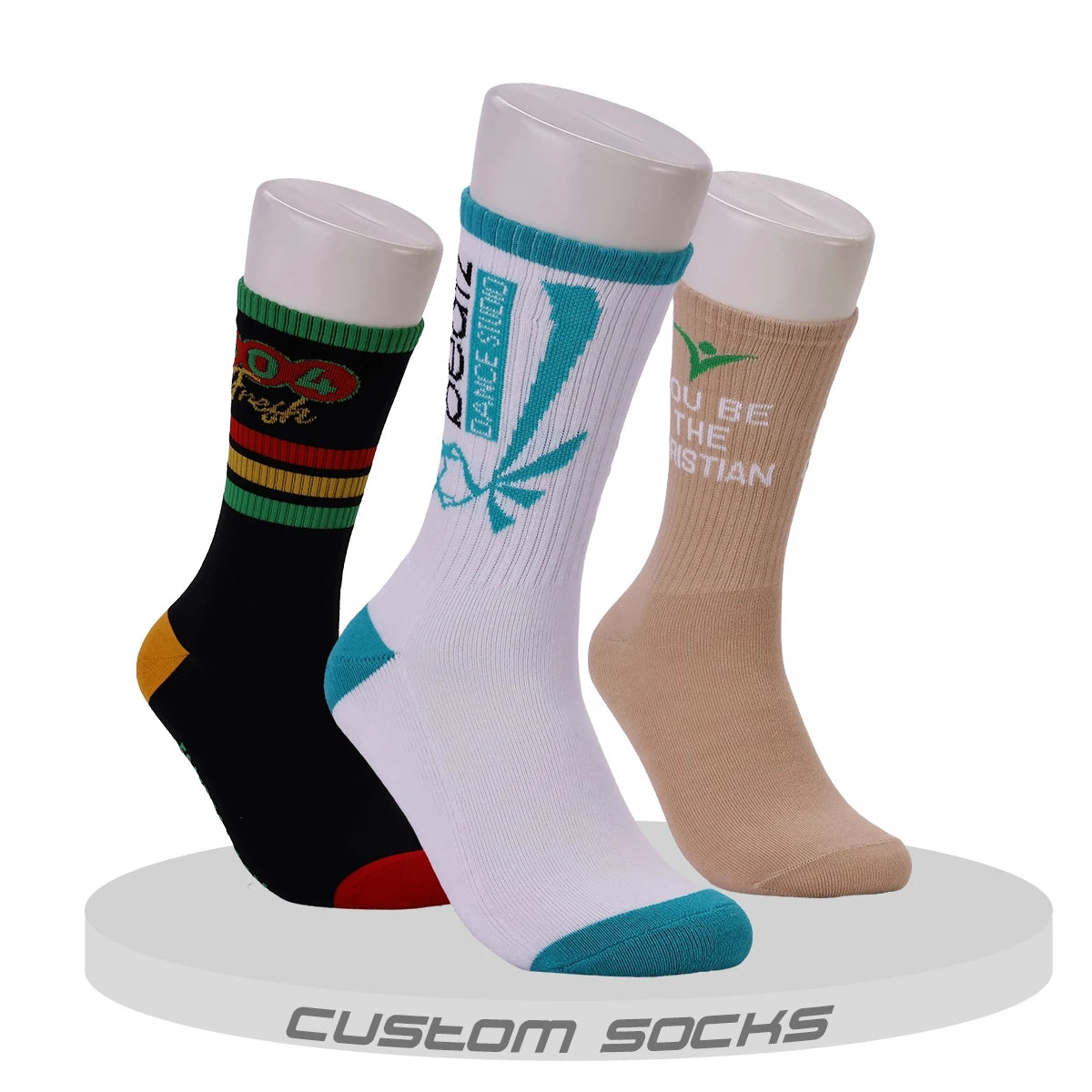 Custom Breathable Knitted Sport Sock Unisex Gym Athletic Sock Custom Logo Sport Tube Socks