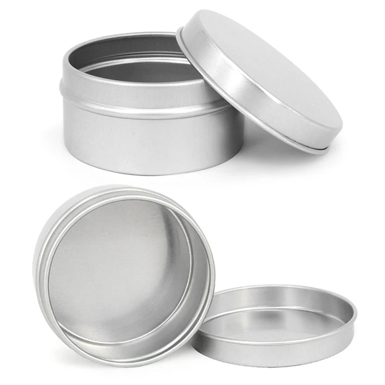 60g Empty Container Aluminium Jar Metal Soap Tin Box Aluminum Cans logo Tin Box Packaging Empty Box Tin Can