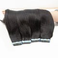 MRSHAIR Light Crochet Yaki Tape Hair Extensions Tissage Humain Hair Cuticle Remy Hair Silk Pressed Ins 12-26inch 20pcs