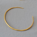 Japan Vintage Jewelry Necklace Simple Copper Gold Plated Wave Neck Choker