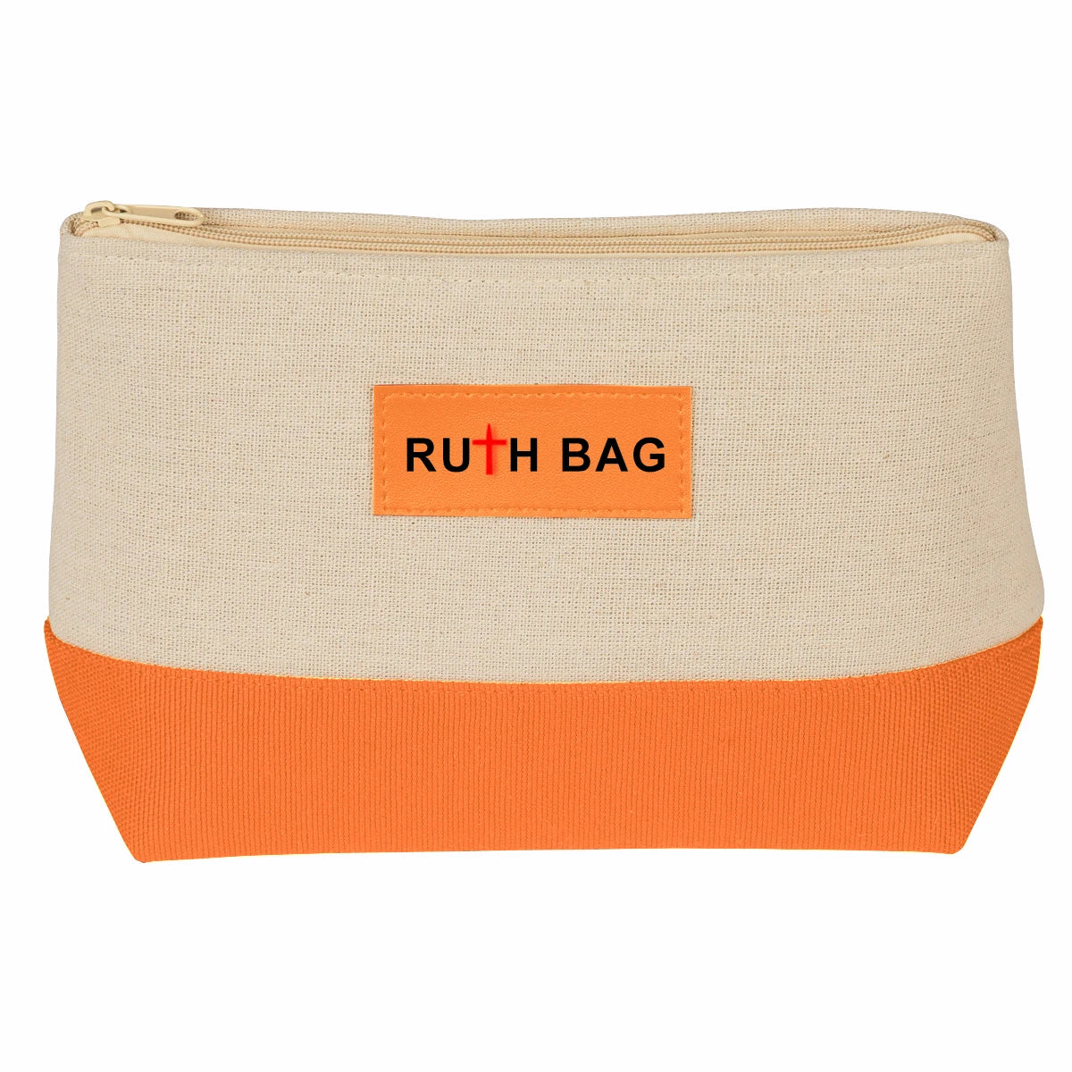 Ruthbag ALLURE Eco-Friendly Fashion Cosmetic Storage Bag Cotton Canvas JUTE Zipper Pouch ZHEJIANG Leather PU Case Stone Pattern