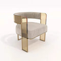 Modern Single Sofa Armchair Velvet Hotel Living Room Furniture Acrylic Dining Chair for Home Office Bathroom Use Backrest