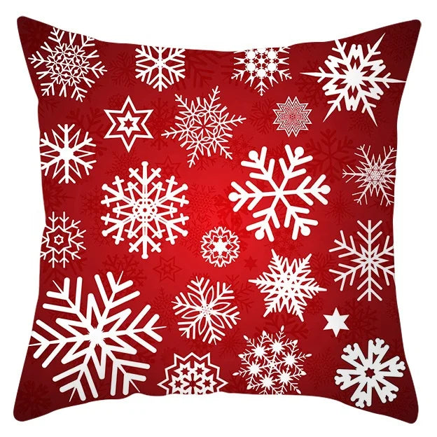 Christmas Pillow Covers 18*18 in Christmas Party Decorations Winter Holiday Decor Throw Cushion Case for Home Couch