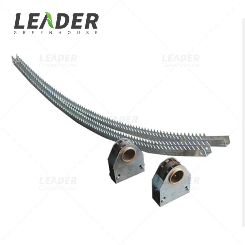 Tunnel Single Span Agricultural Greenhouse Easy Install Window Ventilation System Galvanized Rack and Pinion Gears