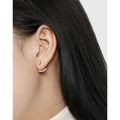 S925 Sterling Silver Cubic Zirconia 2 in 1 Front Back Dangle Anchor Stud Earrings Set Zirconia Two Way Ear Stud Earrings