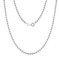 RINNTIN SC24 Dainty 1.2mm 2.0mm 2.5mm 925 Sterling Silver Bead Ball Chain for Women Man