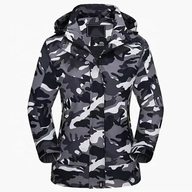 High Quality Lightweight Zipper Breathable Thin Soft Shell Coaches Jackets Outdoor Work Custom Camo Design Heat-Transfer Printed
