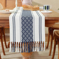 2025 New Chinese Design Luxury Washable Jacquard Cotton Woven Dinning Table Decor Bed Runner Dining Table Runners and Mats Set