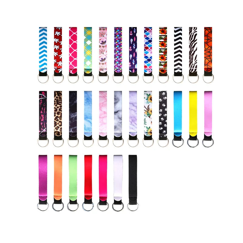Hot Selling Chapstick Holder Supplier Neoprene Wristlet Chapstick Holder Lanyard Lipgloss Keychain Chapstick Holder Keychain