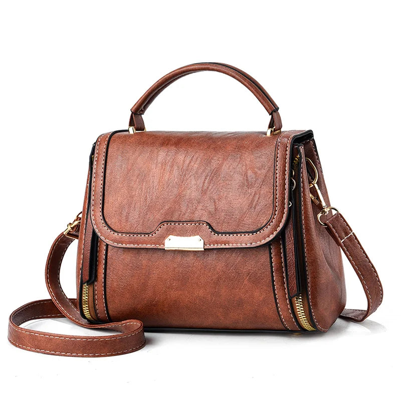 2023 New Solid Color Women's Casual Tote Handbags Versatile Popular Zipper Closure Bag a Variety of Styles to Choose From