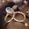 Fashion 9 Cara Big Diamond Silver Sterling 925 Woman Jewelry Stackable Zircon Engagement Ring Sets