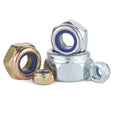 Galvanized Carbon Steel Hex Lock Nuts 4.8 Grade Blue White Zinc Nylon Insert Self-locking Nuts