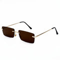 Luxury Brand Rectangle Ladies Sunglasses Women Rimless Square Small Sun Glasses for Ladies Zonnebril Dames Vrouwen Bril