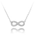 Silver Necklace 925 Women Silver Necklace 8 Shape Charm Necklace With High Quality Zircon Stones 925 Silver Jewelry