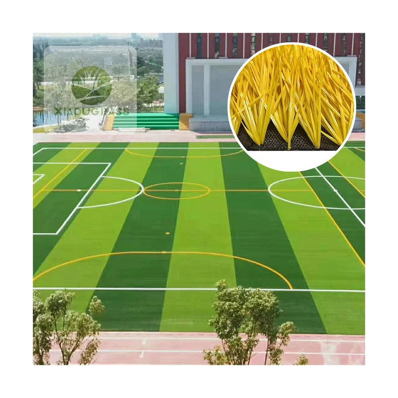 XIAOUGRASS XIAOU5088 Top Workmanship 50mm Anti-UV Yellow Artificial Grass for Mark Line