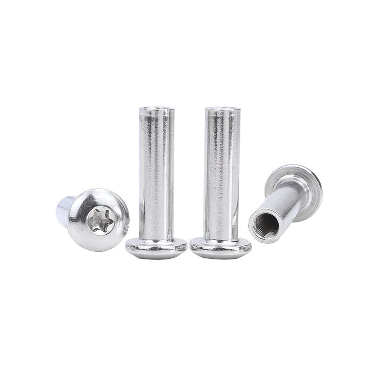 304 Sus Brass Steel Black Rivet Chicago Screw for Leather Craft Cambered Torx Head Chicago Screw